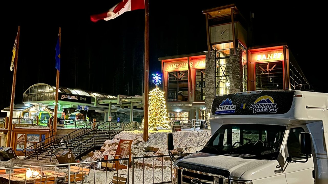 sunshine village ski shuttle